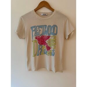 Anthropologie Letluv Fleetwood Mac Dreams Graphic T-Shirt Beige Size XS